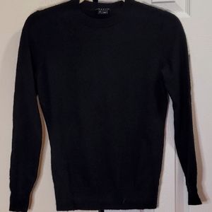 Theory Perfect Crew Staple Black Cashmere Sweater Size S